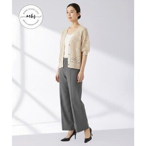 NWOT Korye Crochet Short‎ Sleeve Cardigan Beige Women 1XL